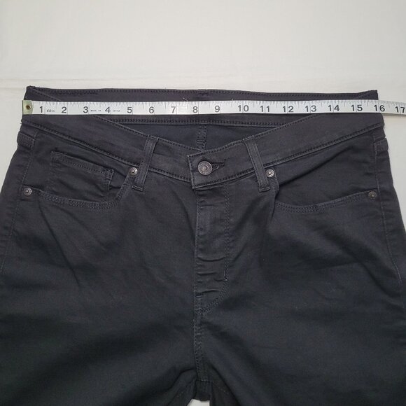 Levi's Classic Bootcut Jeans Soft Black Stretch Denim Womens Size 12 Streetwear - Picture 4 of 13